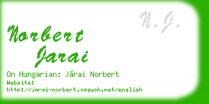 norbert jarai business card